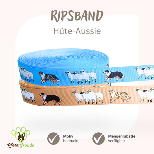 Australian Shepherd mit Schafen Borte, 22mm breit