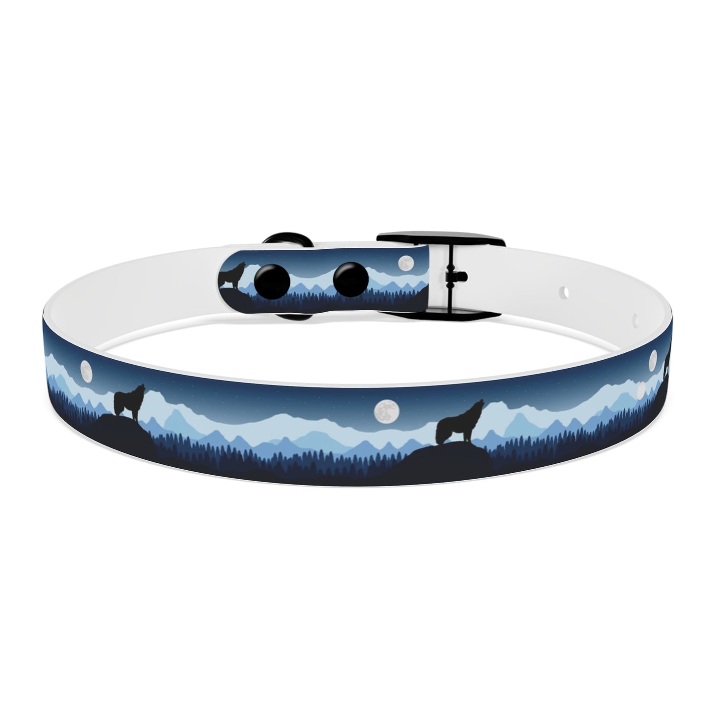 Biothane Halsband UV bedruckt Wolf