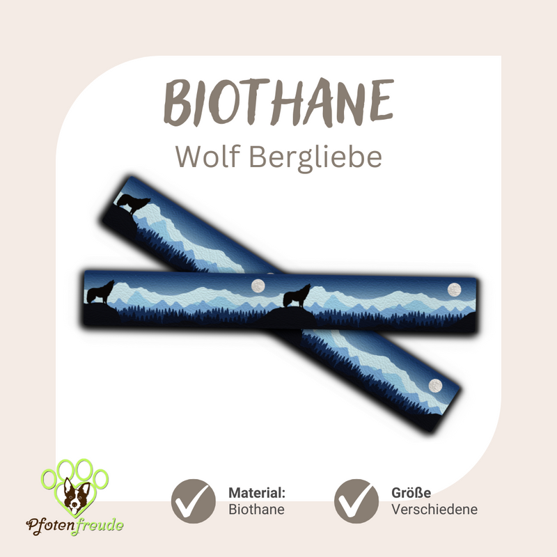 Biothane UV bedruckt Wolf Hunde