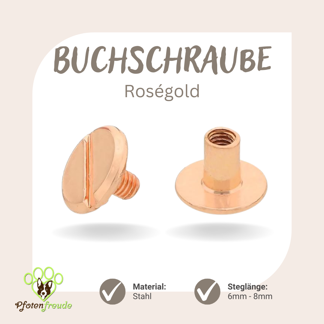 Buchschraube rosegold 6mm 8mm