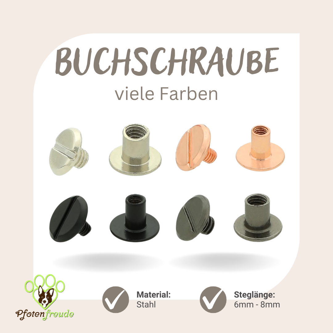 Buchschraube Stahl für Biothane
