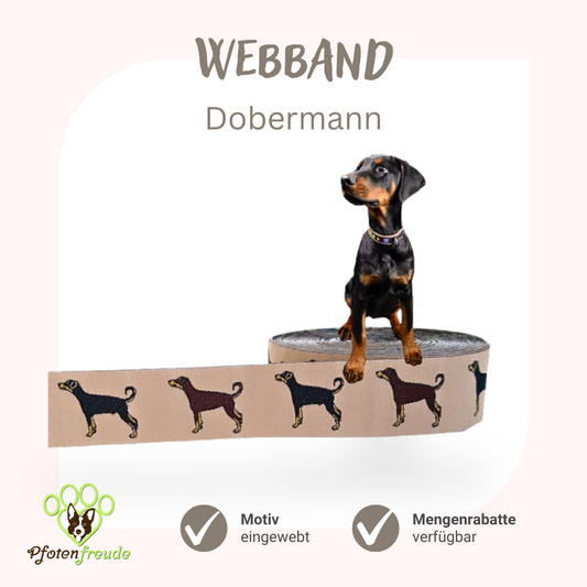 Webband Hund Dobermann
