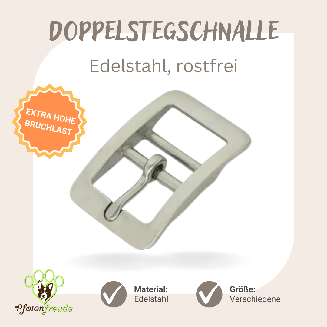 Doppelstegschnalle Schnalle Edelstahl