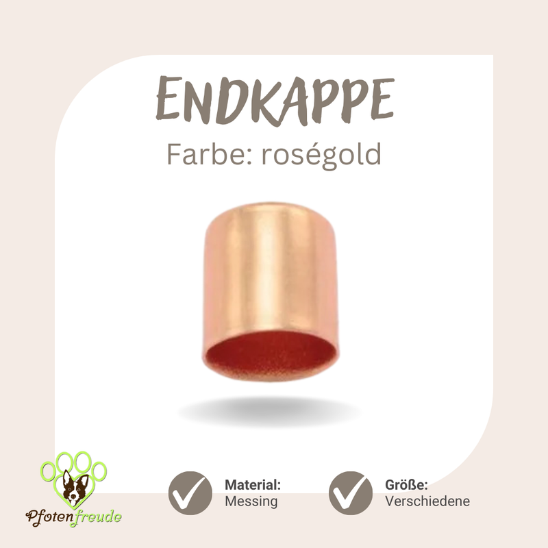 Seilendkappe roségold für PPM Seil