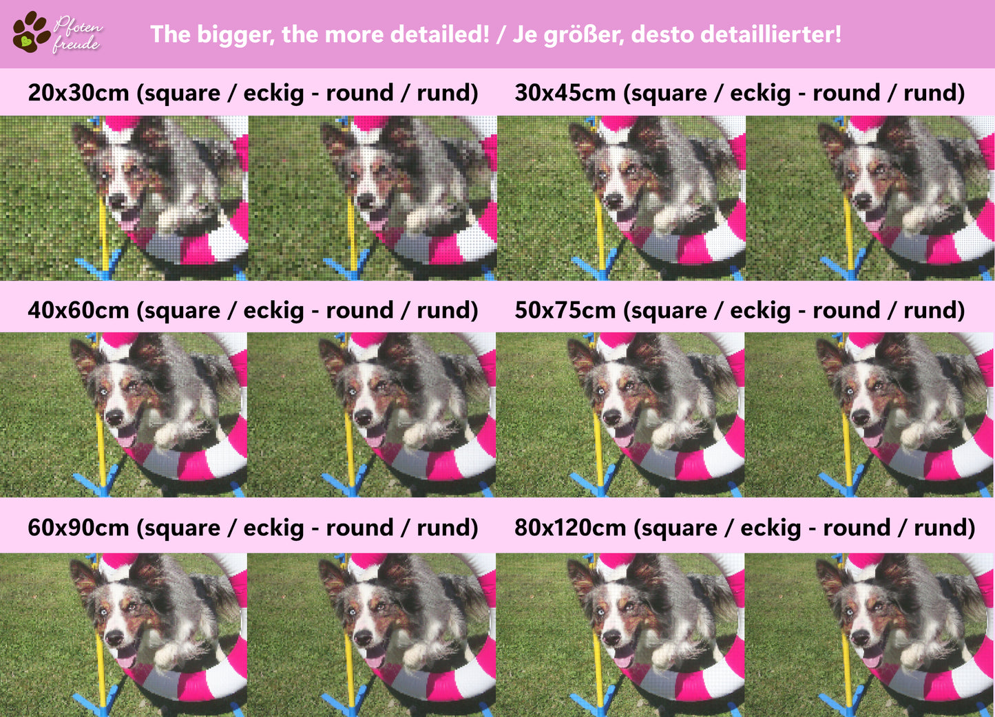Diamond Painting Set, individuell mit eigenem Foto
