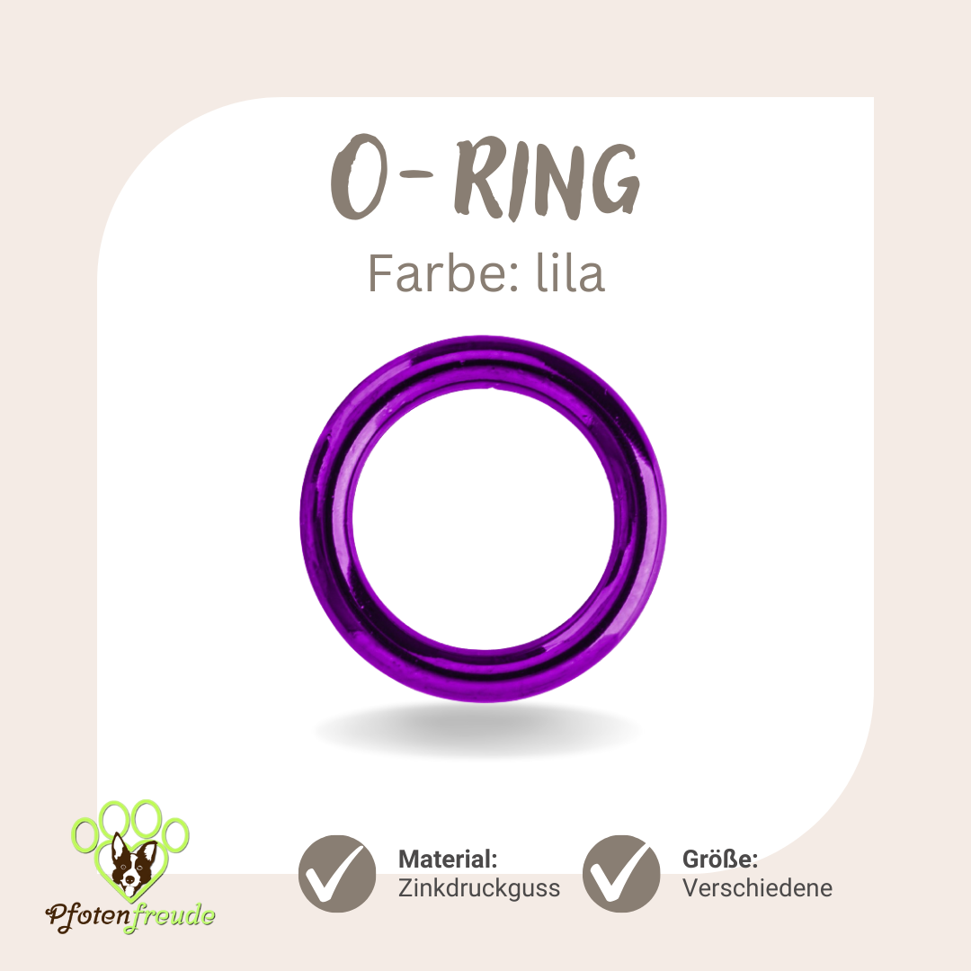 O-Ring lila bunt Hundehalsband