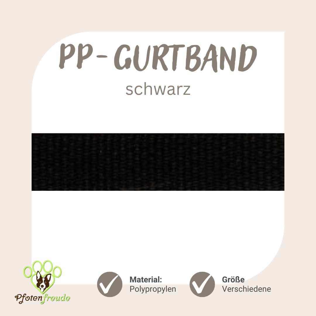 Gurtband 50mm schwarz Hund Hunde