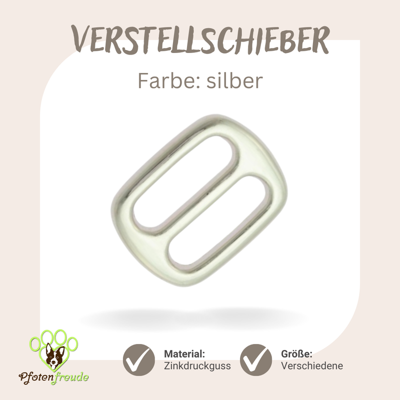 Verstellschieber Schieber silber 20mm 25mm 30mm 40mm