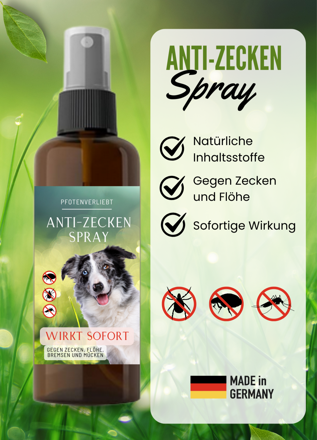 Anti-Zecken-Spray Zeckenschutz Hund