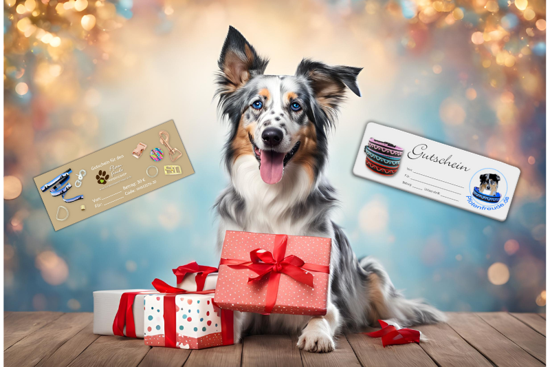 Geschenk Gutschein Hundehalter Hunde Shop