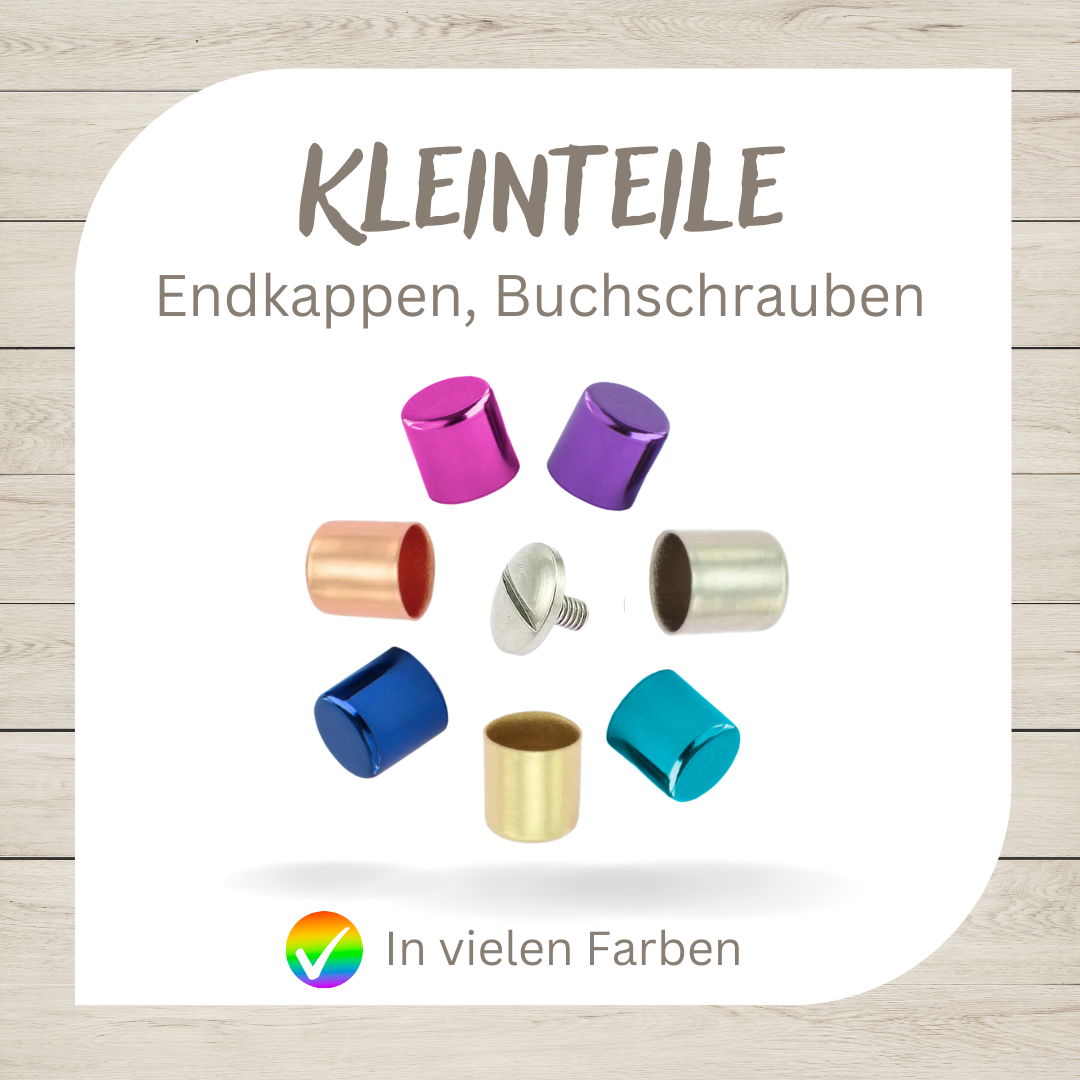 Endkappen, Buchschrauben für Hundeleinen