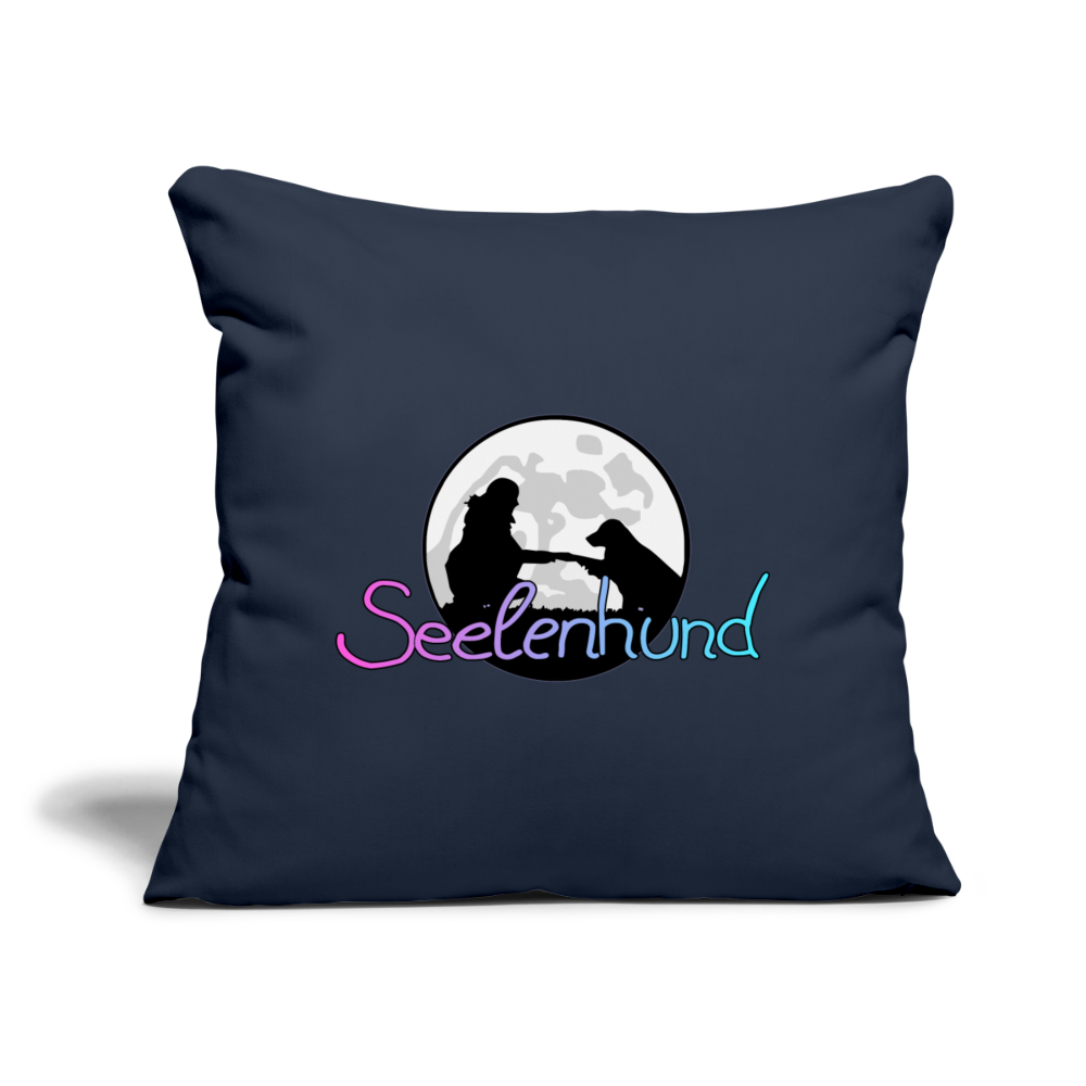 Sofakissen "Seelenhund" mit Füllung 44 x 44 cm, viele Farben - Navy