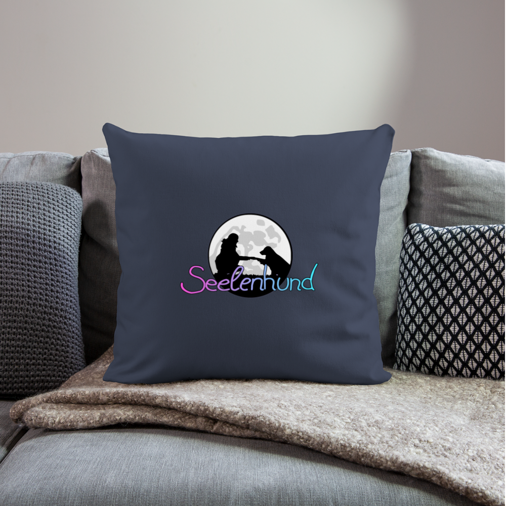 Sofakissen "Seelenhund" mit Füllung 44 x 44 cm, viele Farben - Navy