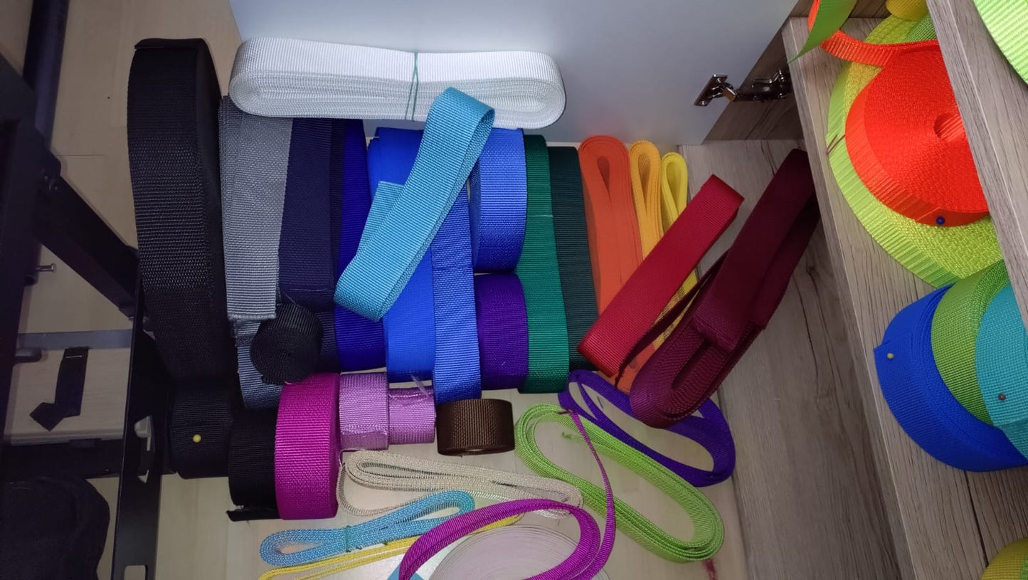 ABVERKAUF! PP-Gurtband für Hundezubehör, viele Farben und Größen