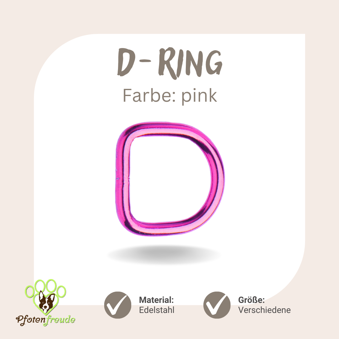 D Ring pink Hundehalsband Material