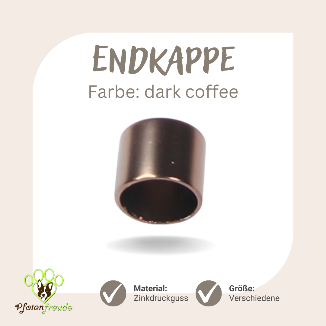 Seil-Endkappe Stahl, dark coffee, viele Größen