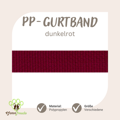 ABVERKAUF! PP-Gurtband für Hundezubehör, viele Farben und Größen