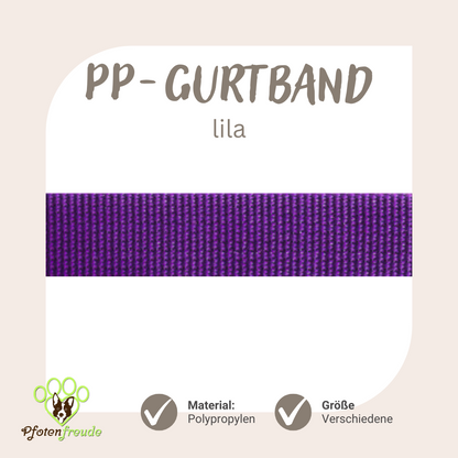 ABVERKAUF! PP-Gurtband für Hundezubehör, viele Farben und Größen