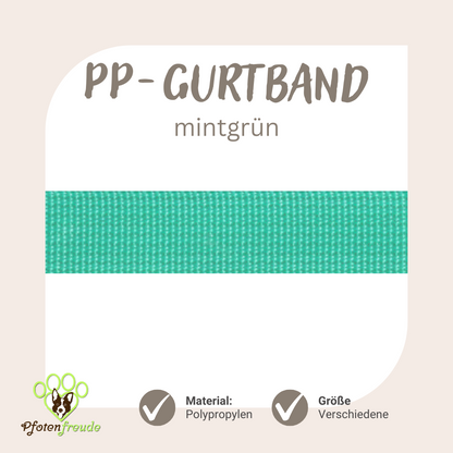 ABVERKAUF! PP-Gurtband für Hundezubehör, viele Farben und Größen
