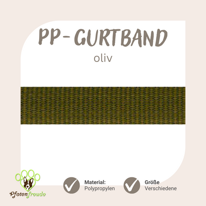 ABVERKAUF! PP-Gurtband für Hundezubehör, viele Farben und Größen