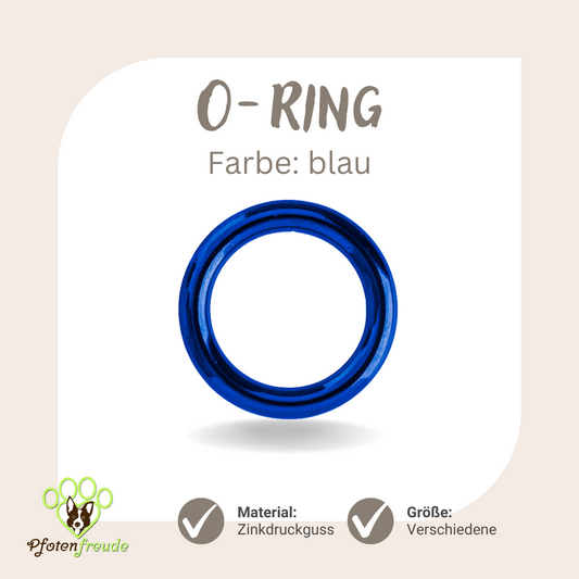 O Ring blau Hundehalsband Material