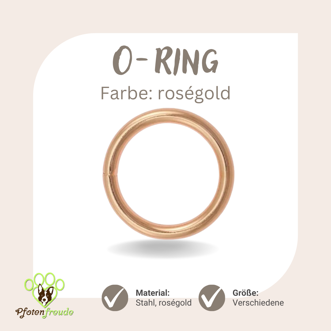 O-Ring rosegold für Hundehalsband