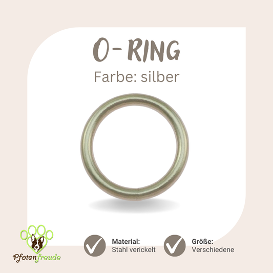 O-Ring Stahl silber für Hundehalsband