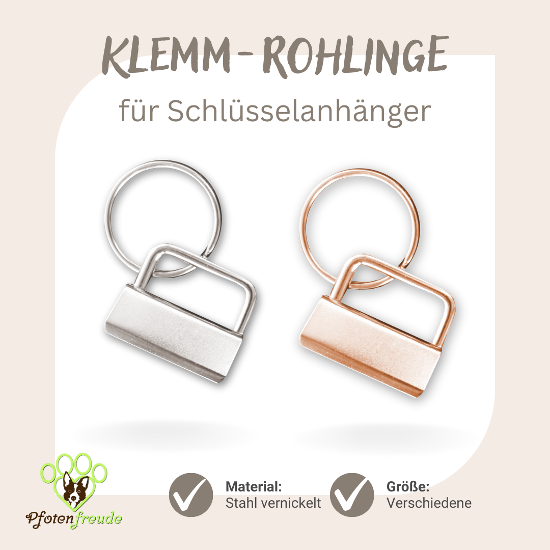 Schlüsselanhänger Rohling Klemme