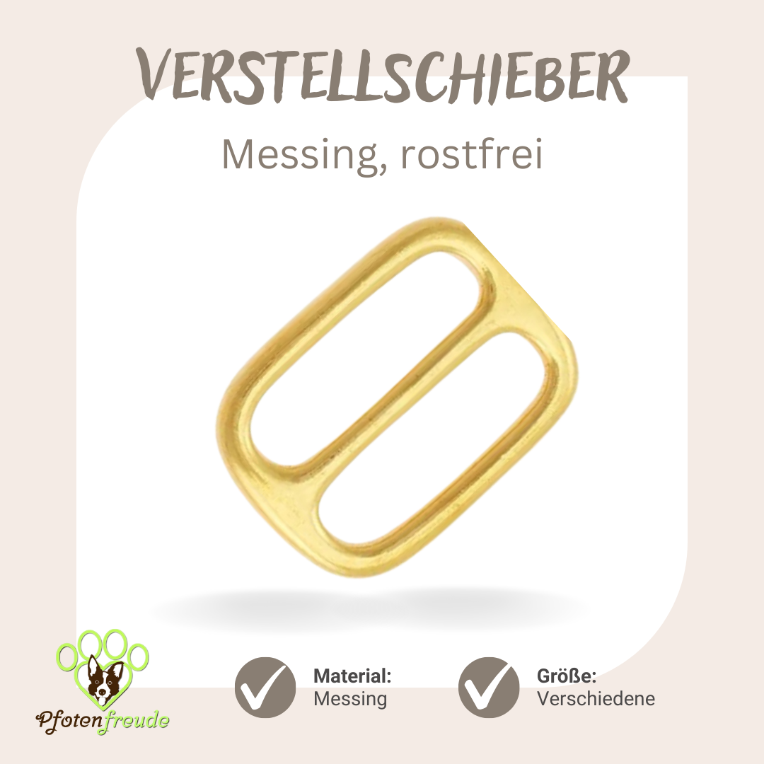 Verstellschieber Messing gold