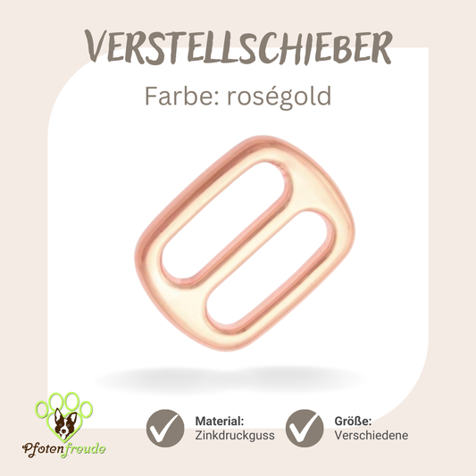 Verstellschieber rosegold 20mm 25mm