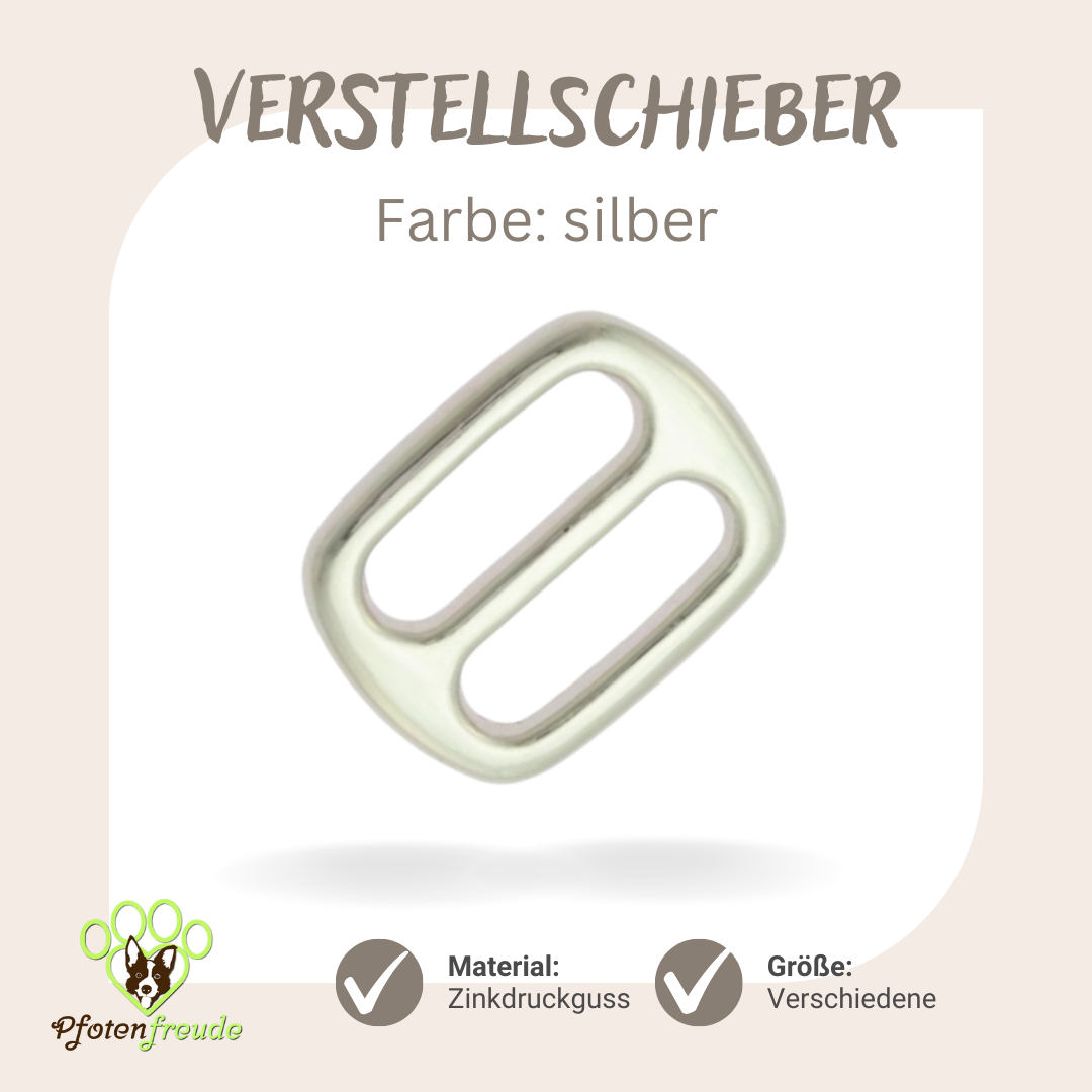 Verstellschieber Schieber silber 20mm 25mm 30mm 40mm